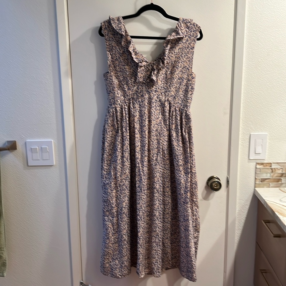 Mirth Caftans Floral Print Dress- size extra small